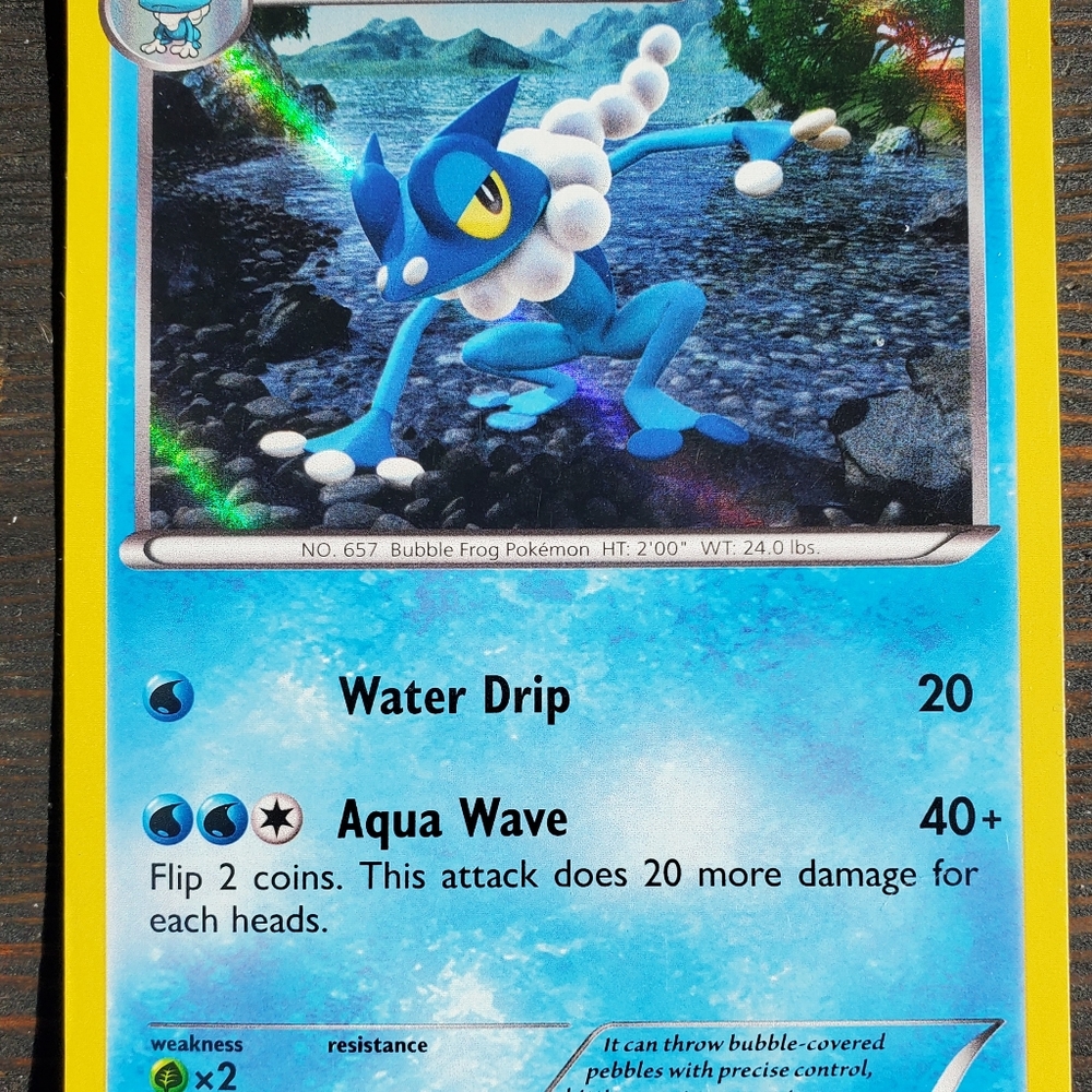Frogadier Holo Pokemon Card